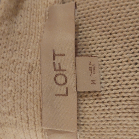 LOFT Fringe Striped White Sweater Sz M - Picture 10 of 10